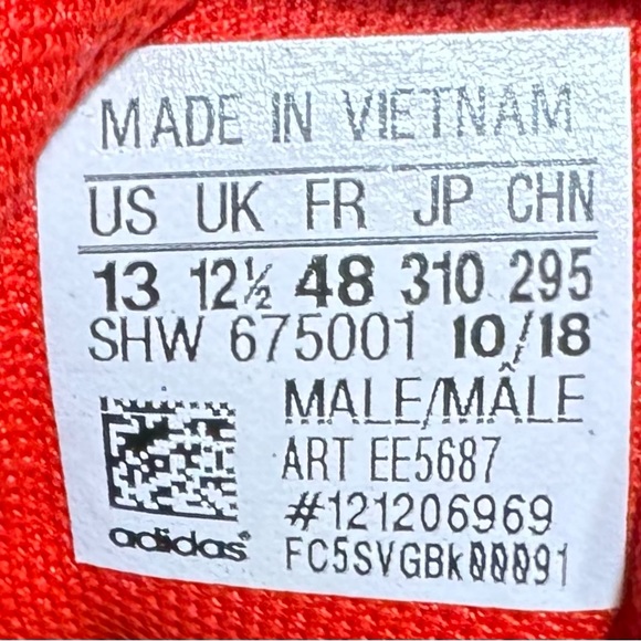 Adidas Originals Tresc Run Red Athletic Sneakers Men’s Size 13 - Picture 9 of 11